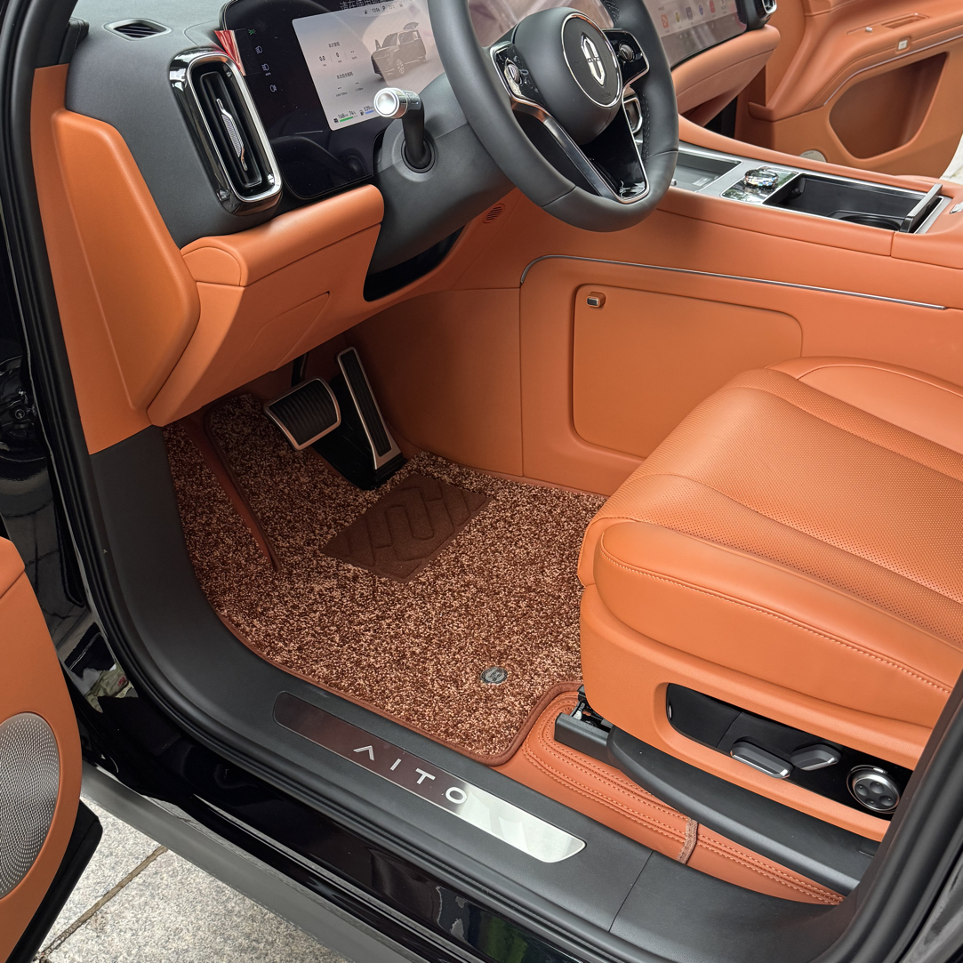 问界汽车脚垫 理想汽车脚垫360航空全包围脚垫