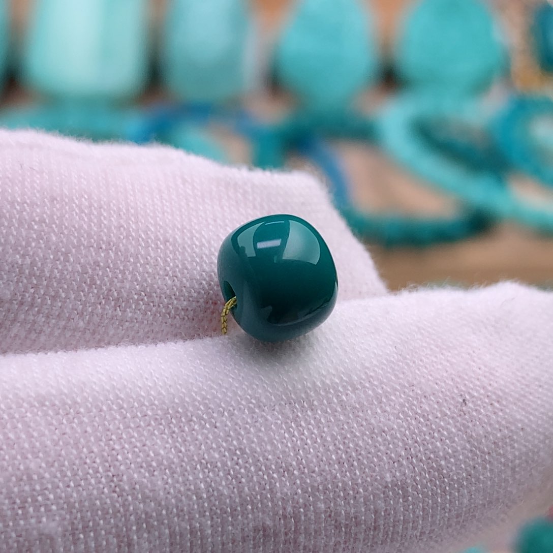 绿松石珠宝奇石未镶嵌7.8✖️6.7mm