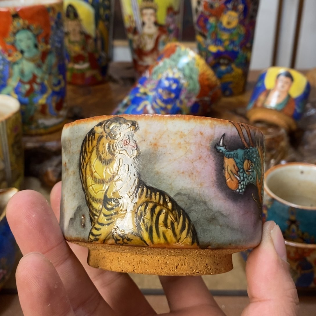 手工制作的一款龙虎