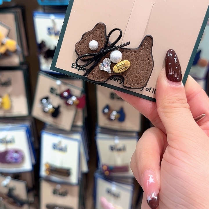 咖色珍珠狗鸭夹15