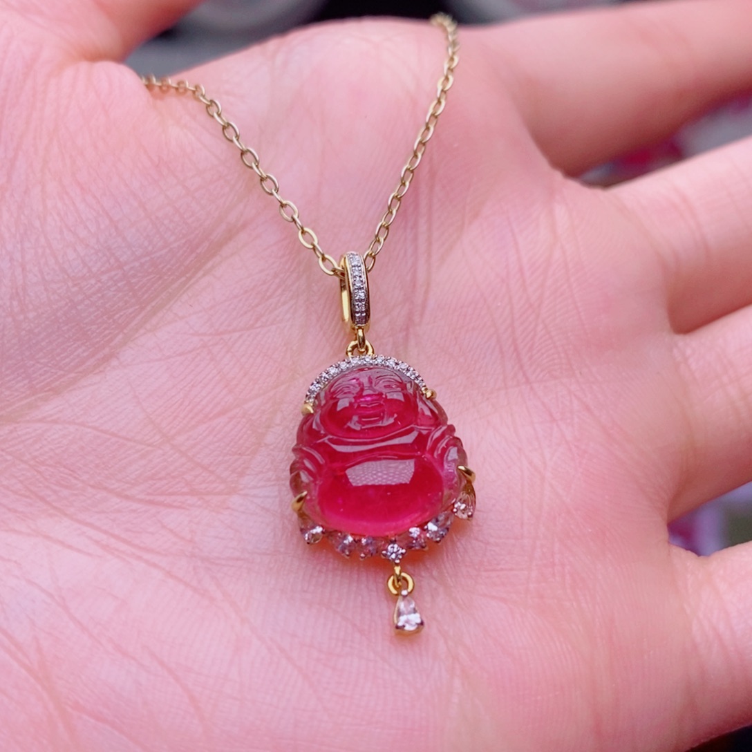 未镶嵌吊坠(不含链)碧玺佛公吊坠yy