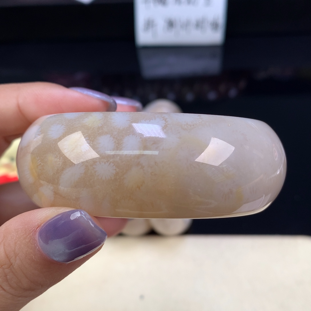 硅化珊瑚（珊瑚玉）未镶嵌颈饰精美手镯五折54.2口（17号）