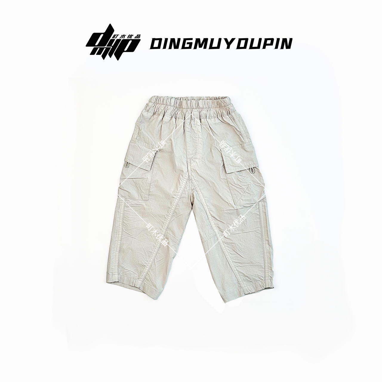 【町木优品】儿童夏季男童新款拼接跨型百搭纯色工艺工装长裤 K1873