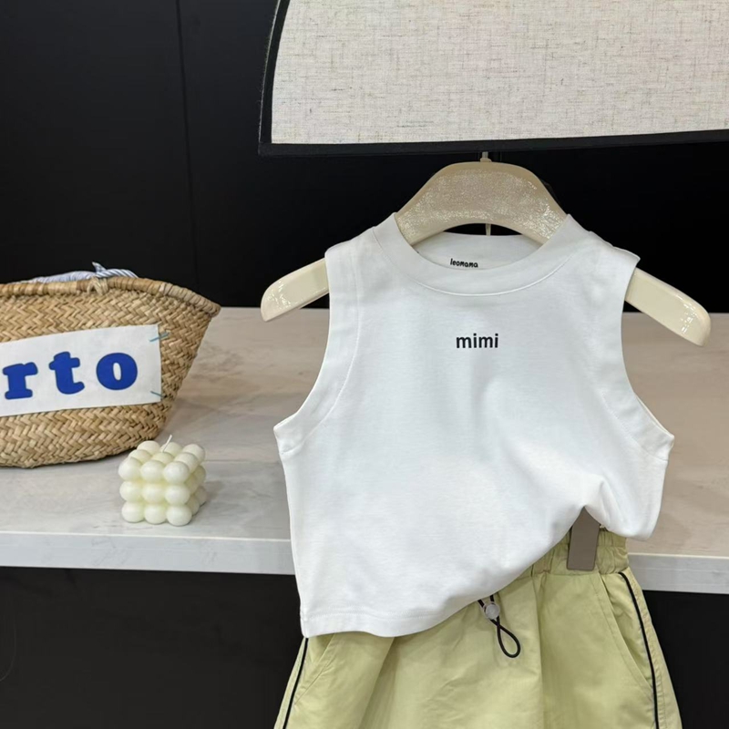 现货leomama【MiMi背心】女童小背心夏季薄款儿童无袖夏装打底衣