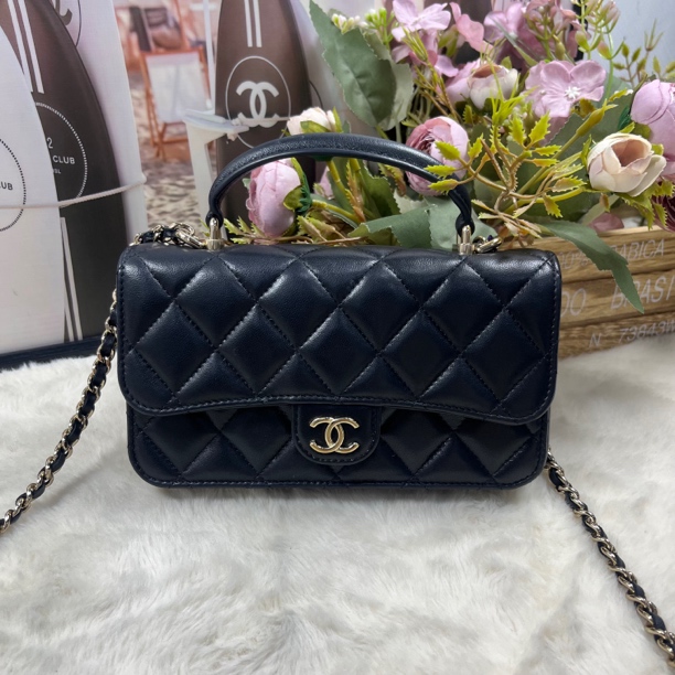 99新 Chanel/香奈儿 香奈儿黑金手柄woc（25年带票）