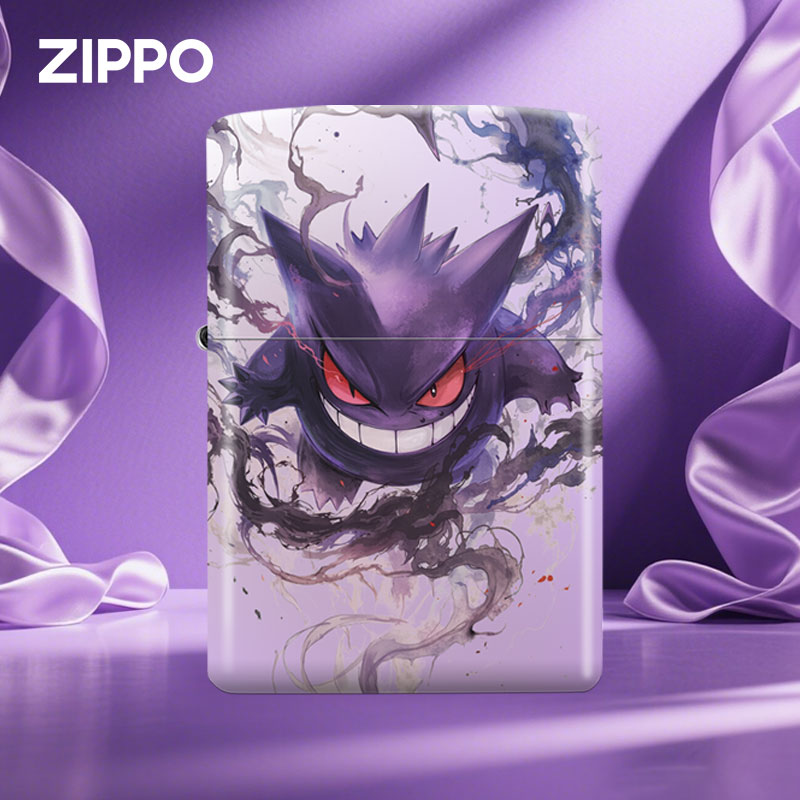 ZIPPO/之宝打火机正版彩印暗影耿鬼宝可梦个性搞怪煤油送礼物DYJ1