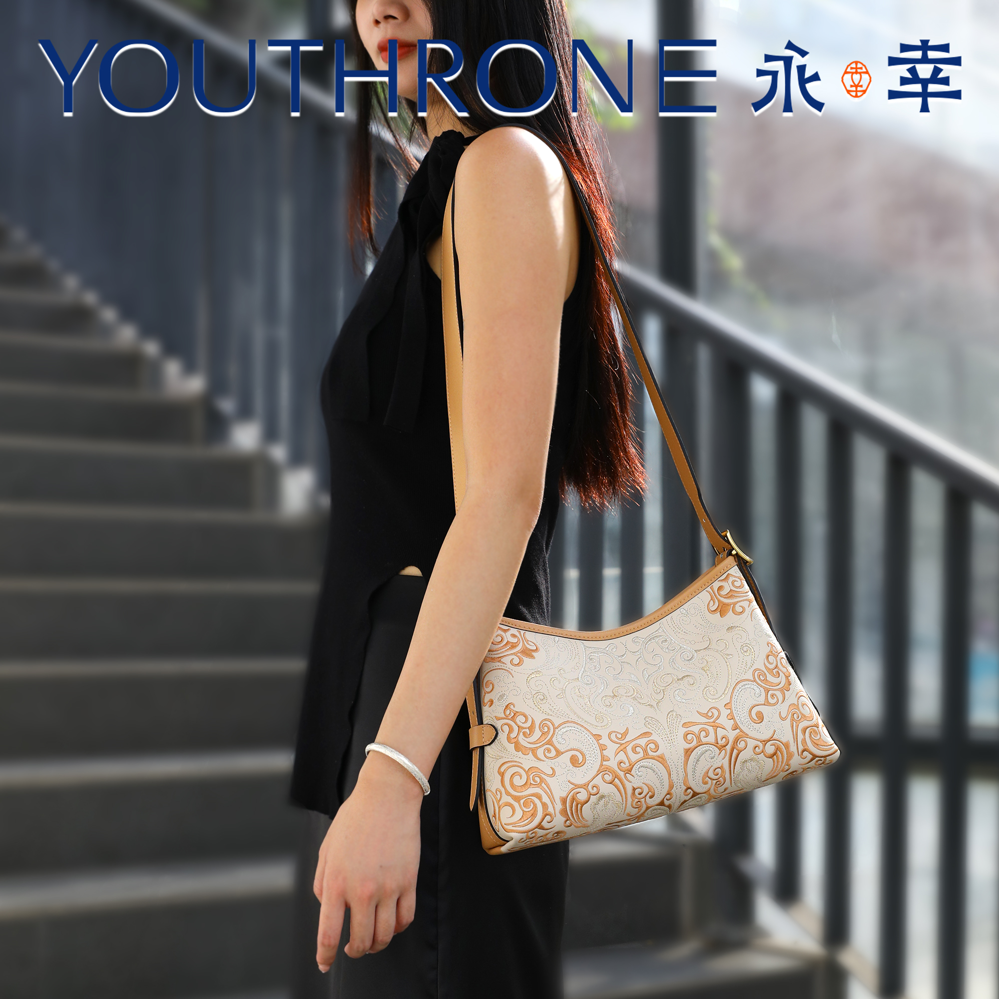 【秋季上新】永幸非遗刺绣牛皮女士腋下包包送女友礼物设计师款