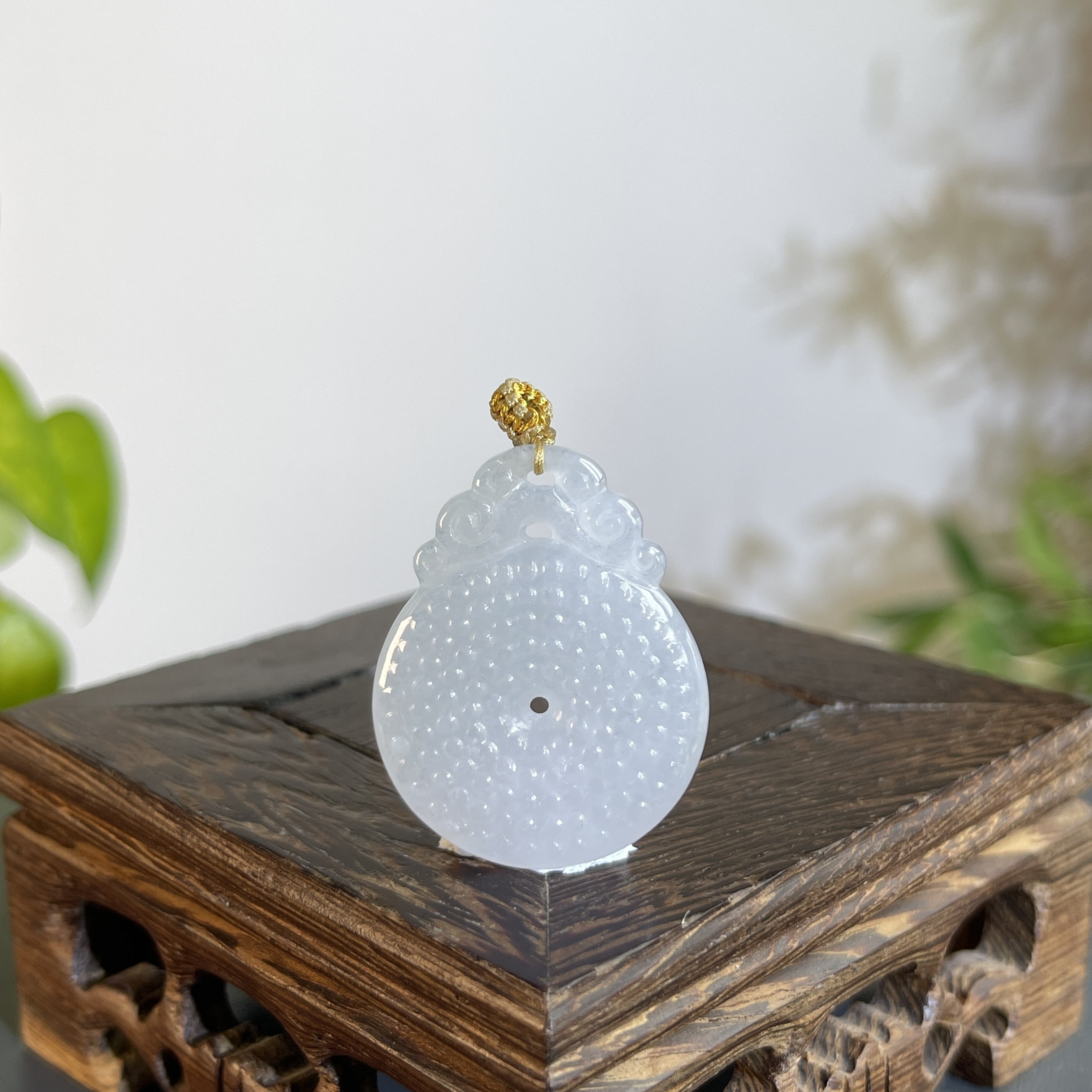 JXB14-47  天然缅甸A货翡翠  仿古扣