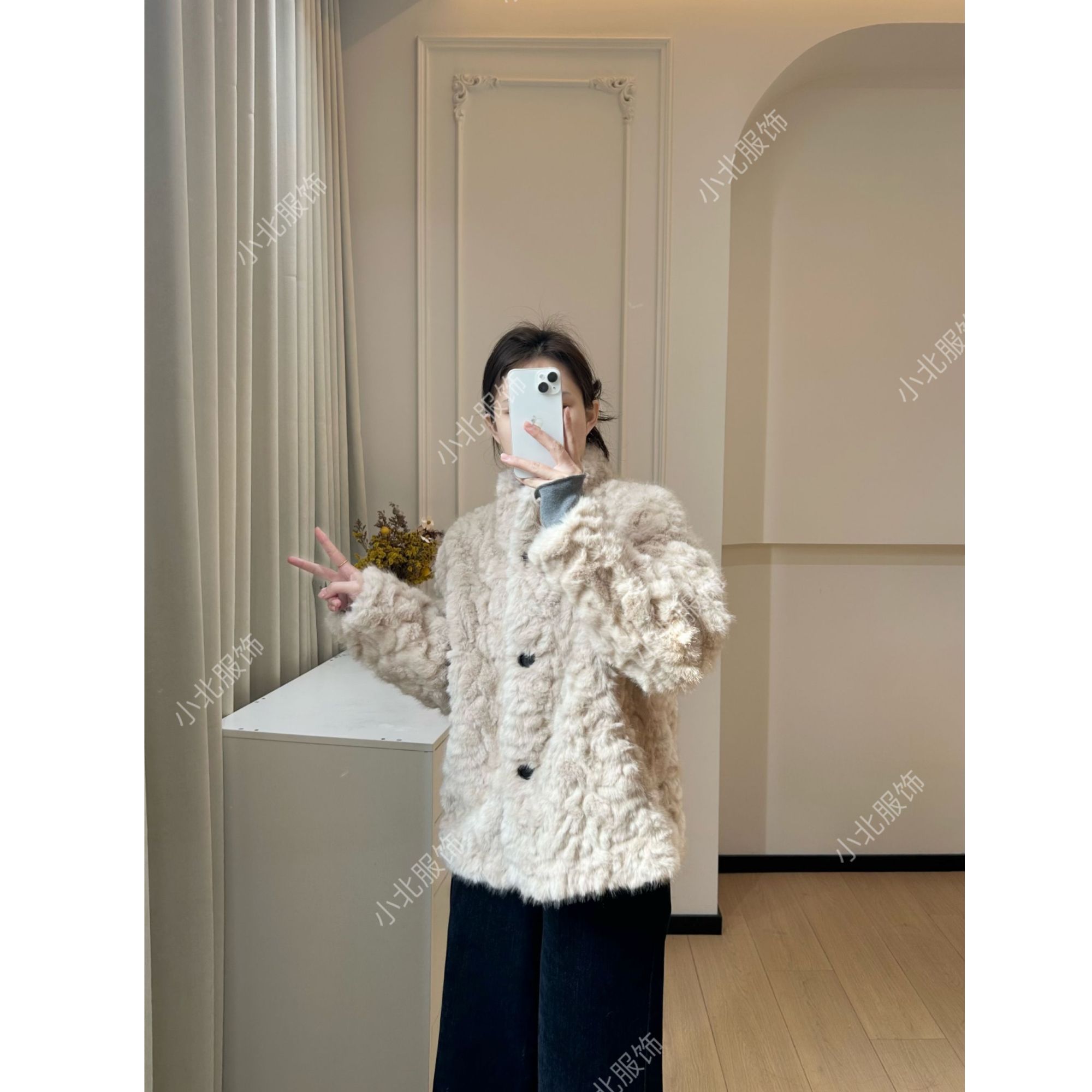 【暖冬】2025年冬季新款仿草草外套  加厚一体外套