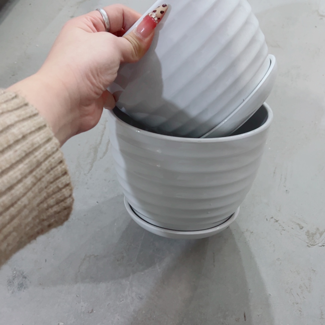 有孔，陶瓷花盆满10米包邮发货