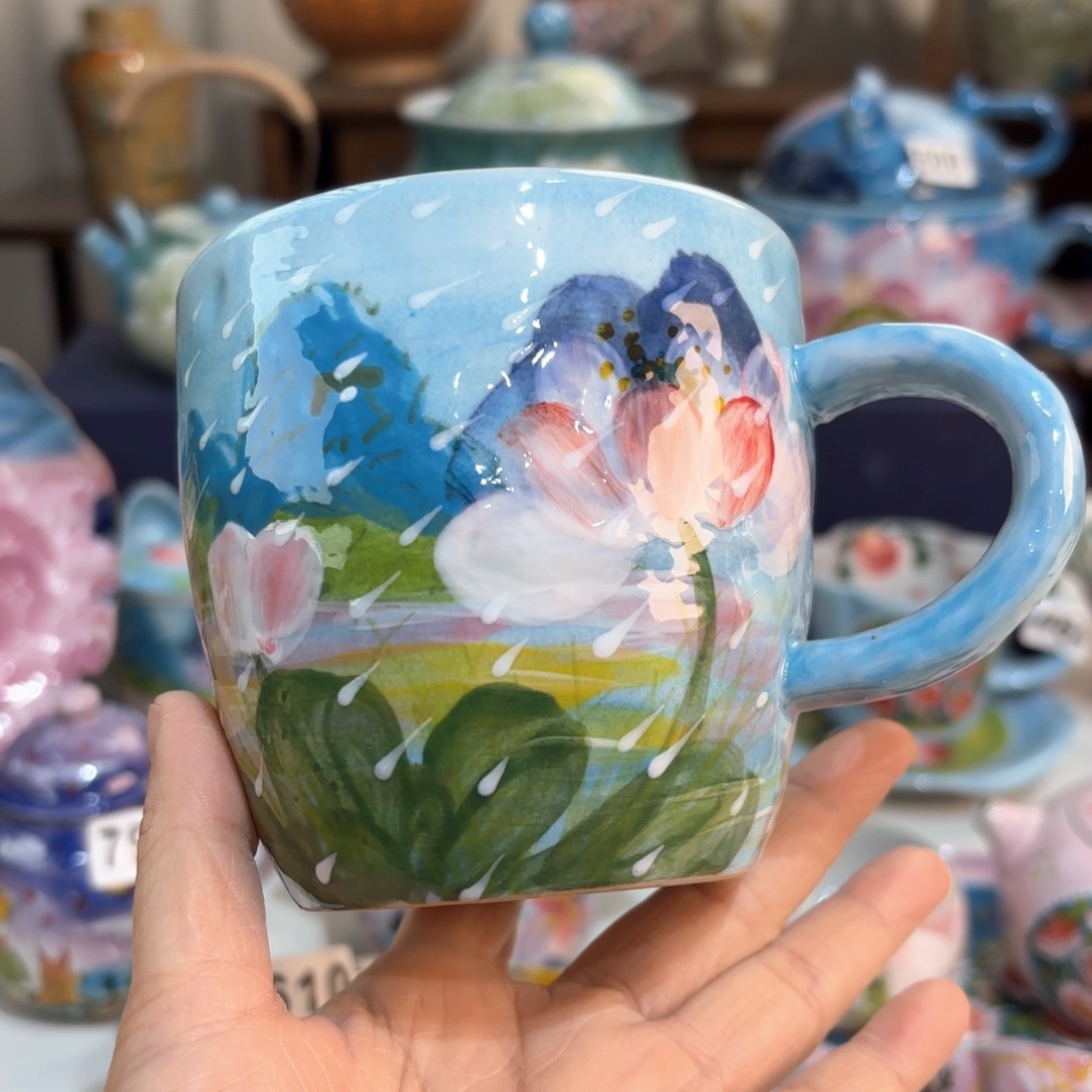 景德镇手绘高温釉下彩陶瓷茶具