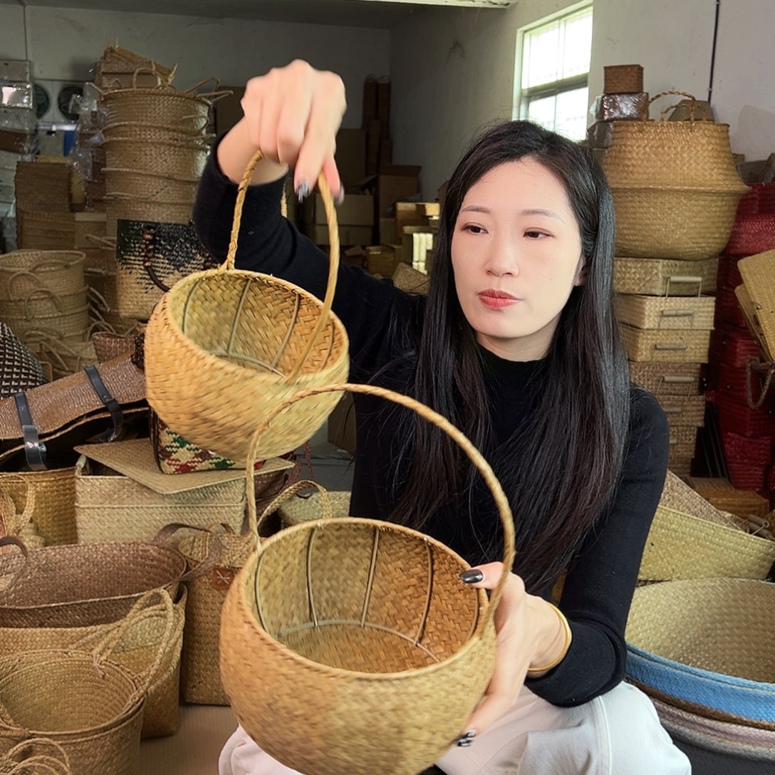 草编草编包/草编收纳盒带瑕疵