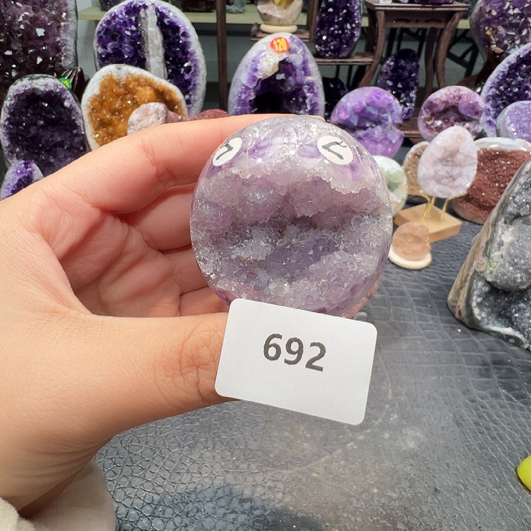 未镶嵌紫晶珠宝半成品