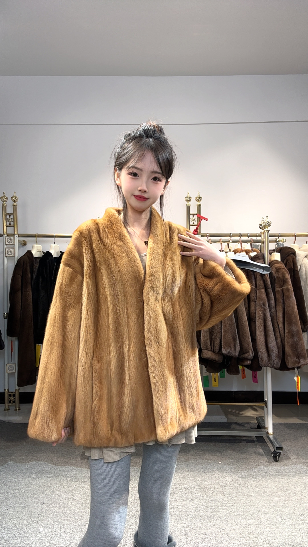 9800“金色琉璃”新款水貂全抽刀