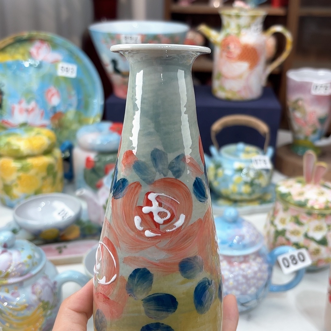 景德镇手绘高温釉下彩陶瓷茶具