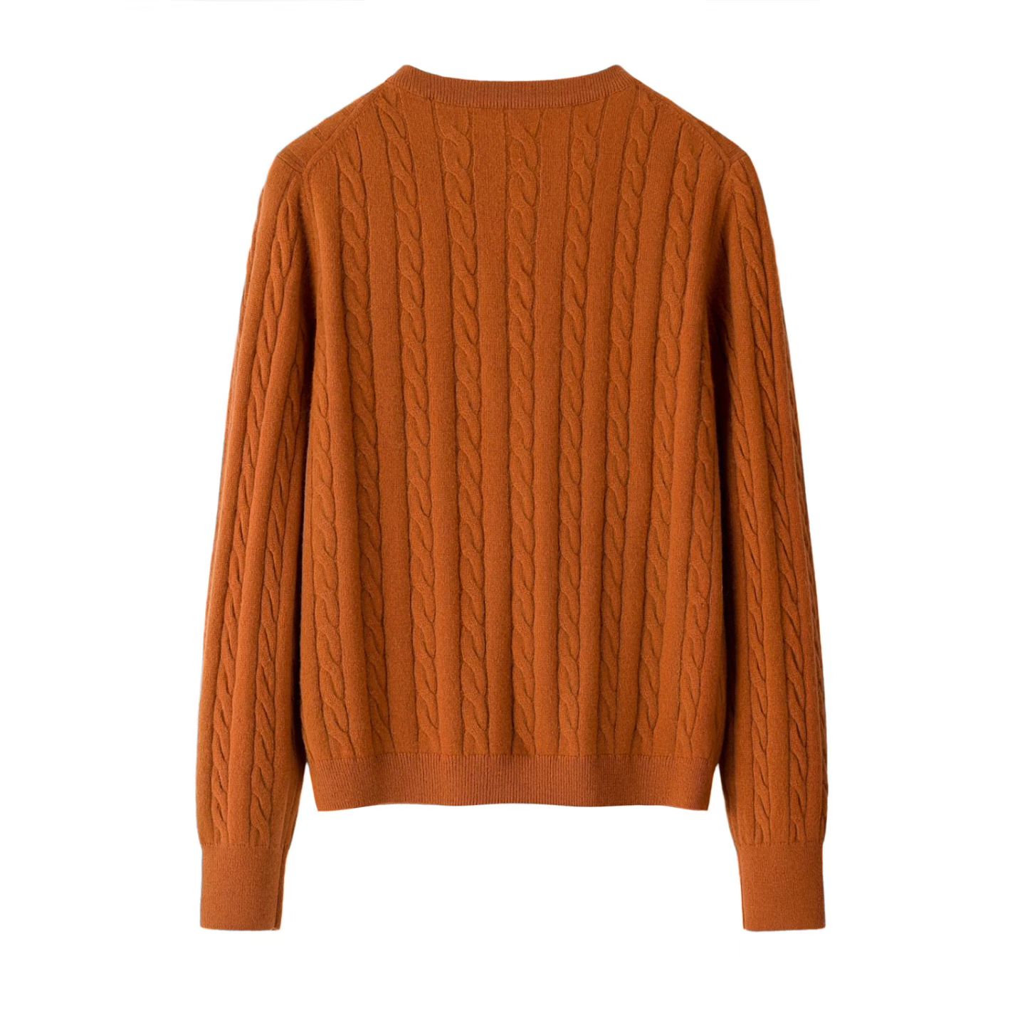 打底衫女士圆领常规针织厚款女羊绒衫绞花纯色常规款包扣时尚款