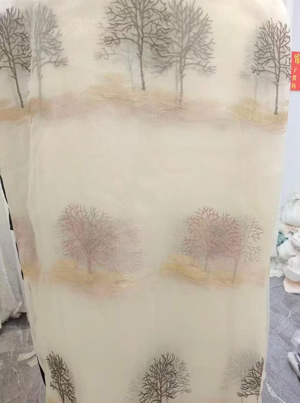 土生金双生发财树纱帘（不送挂钩）