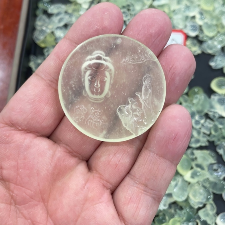 蛇纹石玉合金颈饰