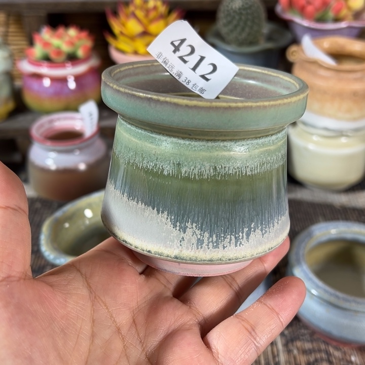 口7高7 手工花盆满30包邮