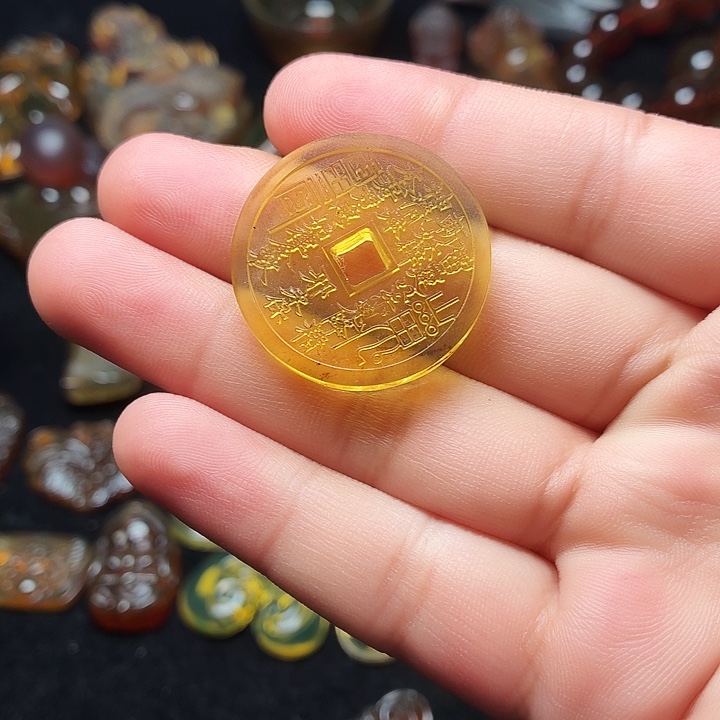 琥珀颈饰未镶嵌2.8