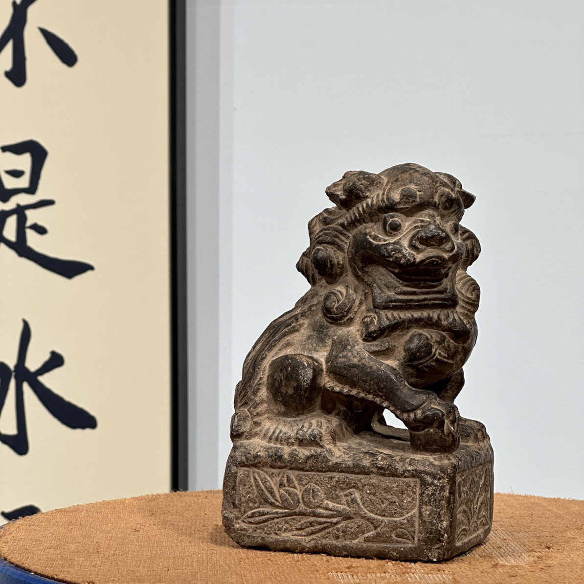 茶室文房室内装饰，精品案头摆件，石狮子、案头狮，瑞狮