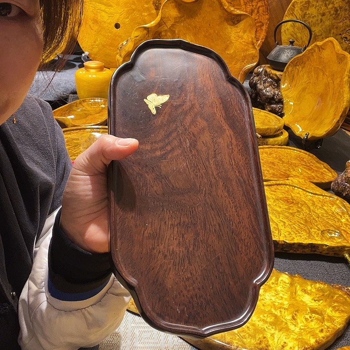 金木（非红木类）实木家具摆件干泡托盘