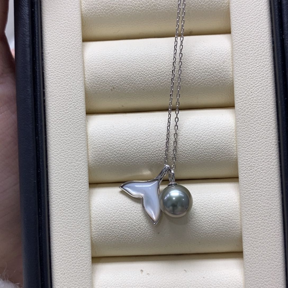 海水珍珠颈饰银S925镶嵌