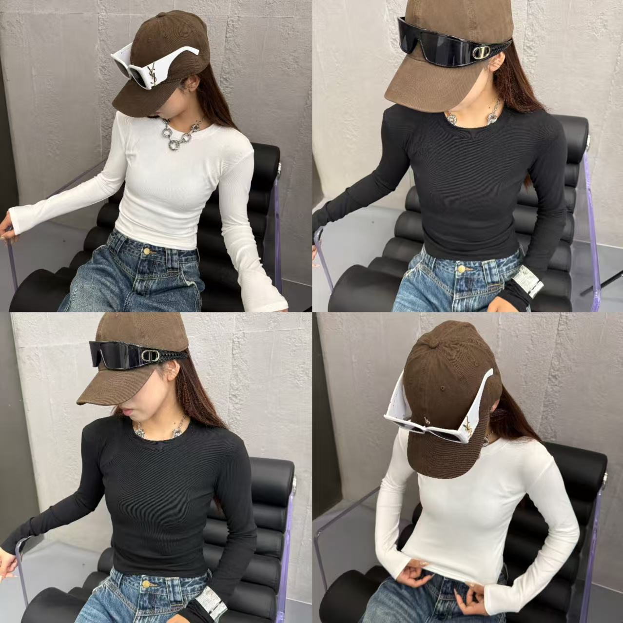 521黑白外套2025今年流行衣服早秋长袖秋季修身显瘦辣妹短款上衣