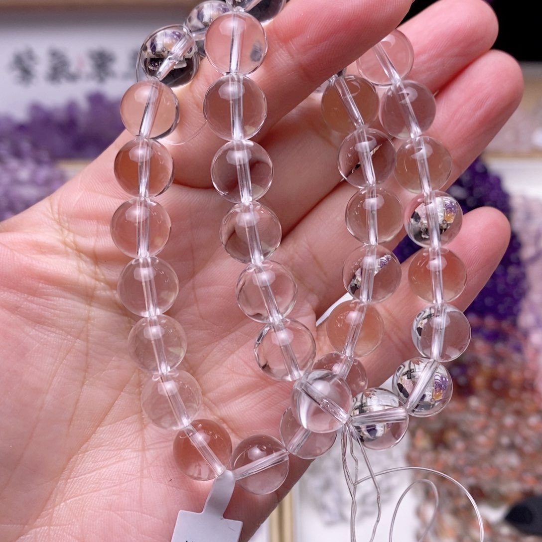 水晶手链未镶嵌白水晶卡10双A