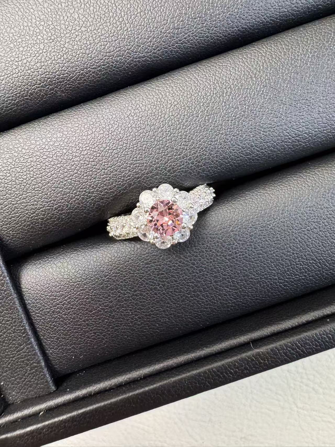 铜合金戒指 铜合金【莫奈花园】施家•华子手工开口轻奢彩色