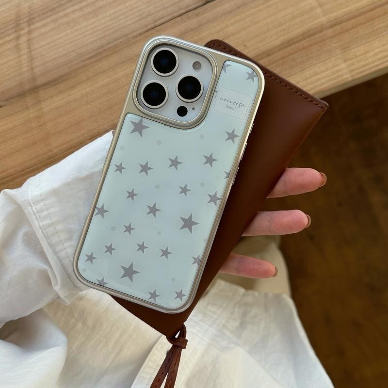 2 电镀滴胶五角星适用iphone16Pro苹果15高级感手机壳小众保护套