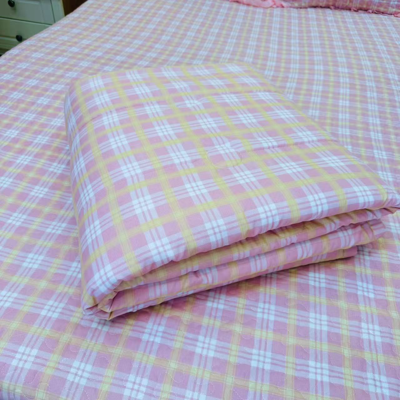 韩式有氧提花双层纱单夏被亲肤透气可机洗空调被夏凉被-F