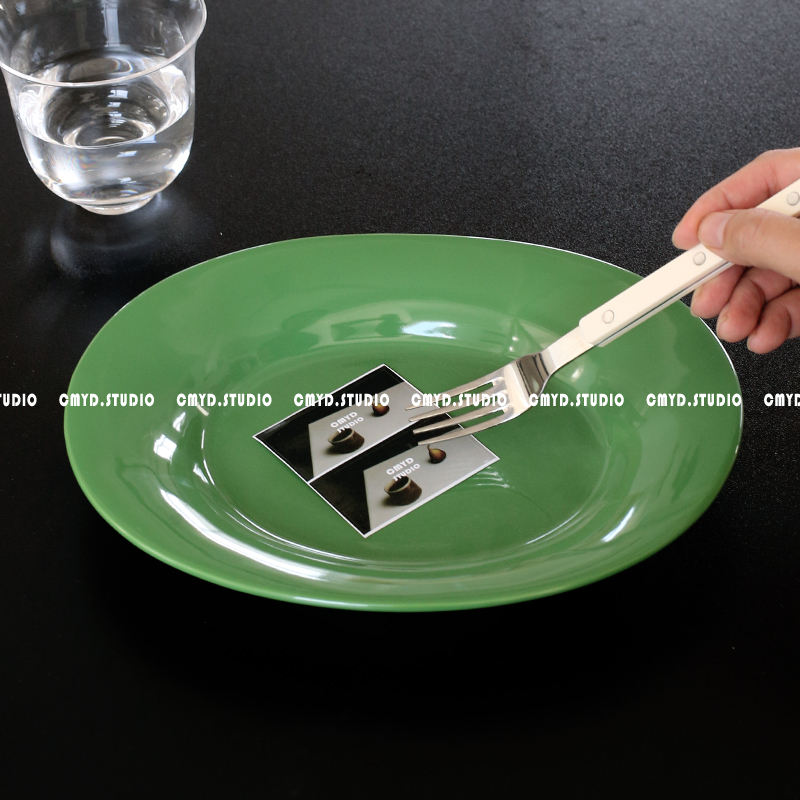 9.7寸 24*20.5*3.5cm 绿野仙踪椭圆翻边盘早餐盘椭圆鱼盘陶瓷盘