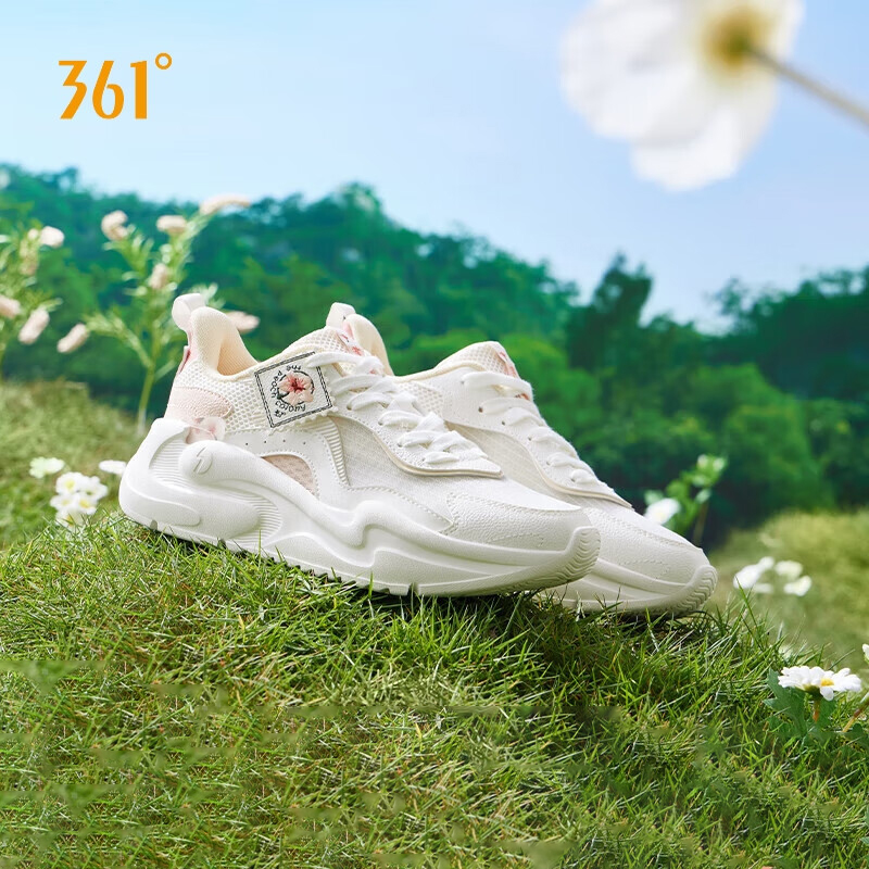361°女鞋运动鞋夏季新款透气轻便休闲鞋女士百搭老爹鞋子男款