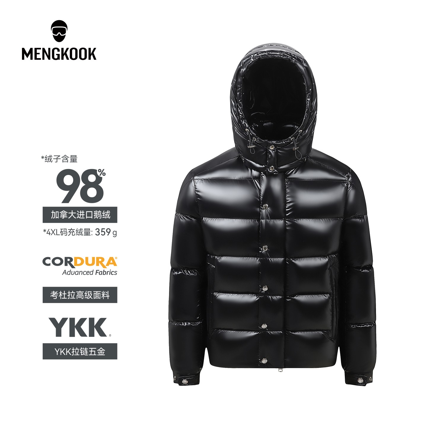 【加拿大进口98鹅绒】情侣款纪念版休闲轻奢保暖设计感羽绒服9020