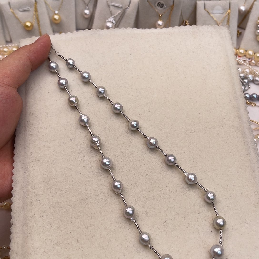 海水珍珠颈饰银S925镶嵌