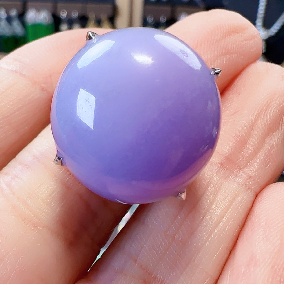 翡翠戒指18K金镶嵌签收后24小时鉴赏期