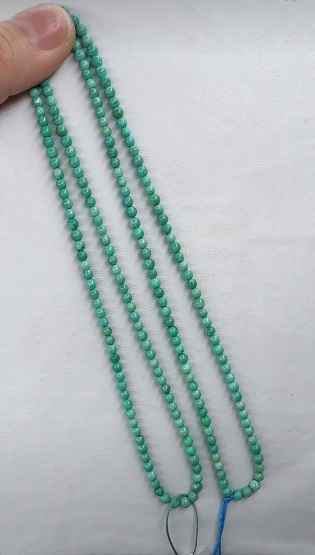 天然原矿绿松石米珠链