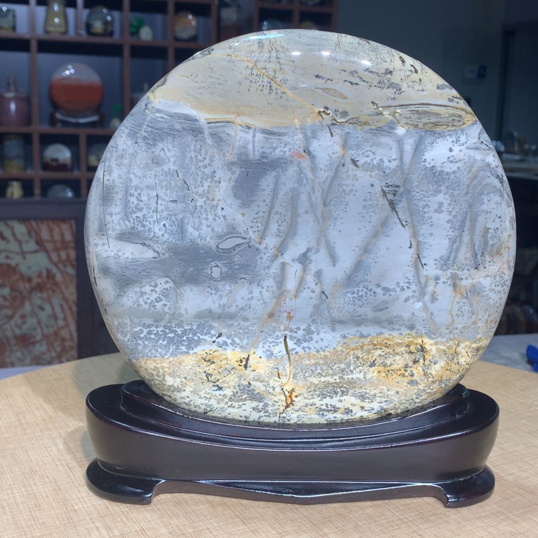 紫砂广西国画石，收藏观赏