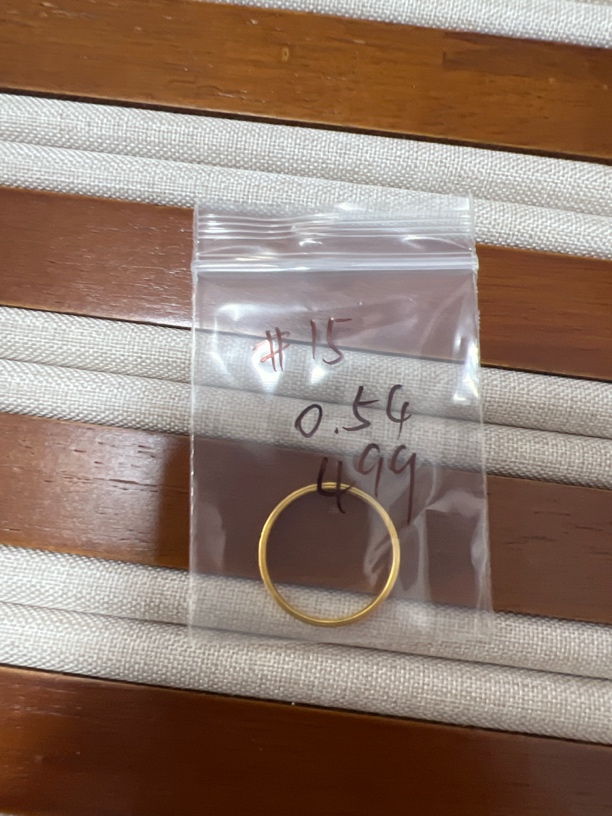 克重0.54 15号 碎冰冰戒指 足金999