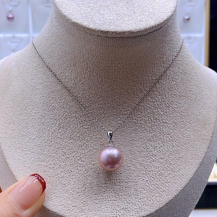 淡水珍珠银S925镶嵌吊坠(不含链)