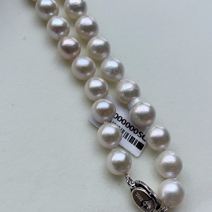 淡水珍珠颈饰银S925镶嵌卡10➕高品极光澳绿➕金属光