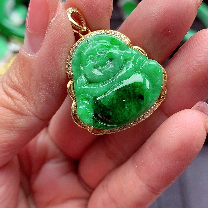 翡翠颈饰银S925镶嵌翡翠