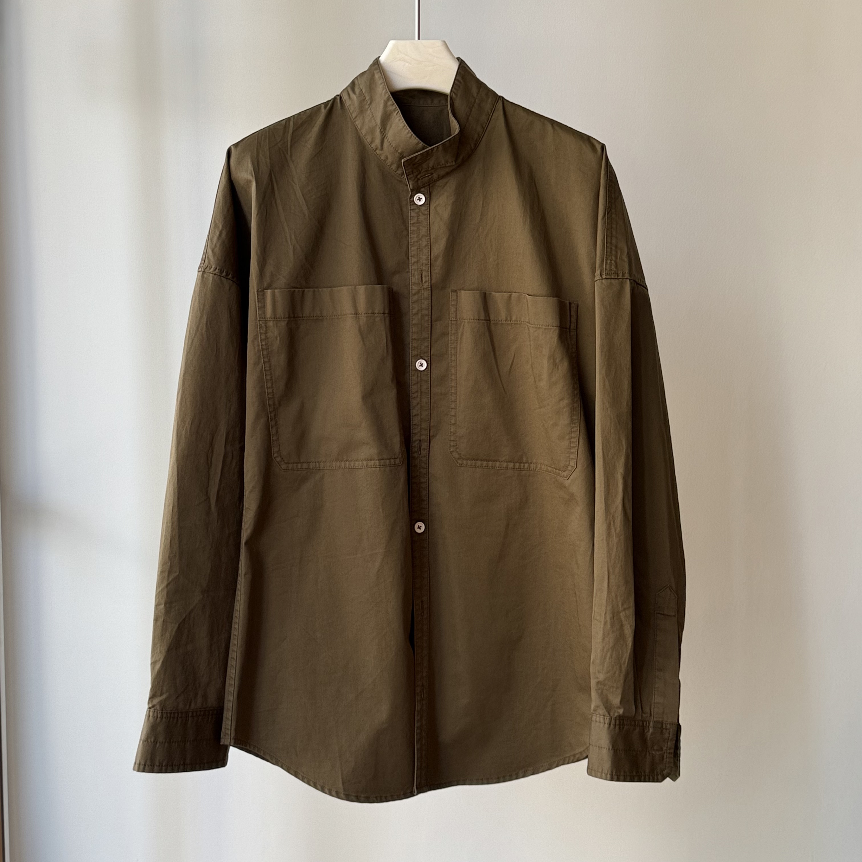 IVYERICA 经典百搭都市通勤显腰线双口袋长袖衬衫G25WC026