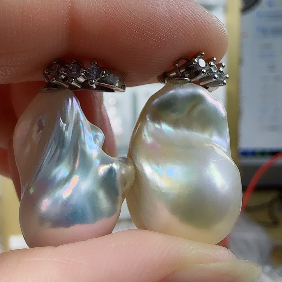 淡水珍珠吊坠（特价有瑕）银S925镶嵌