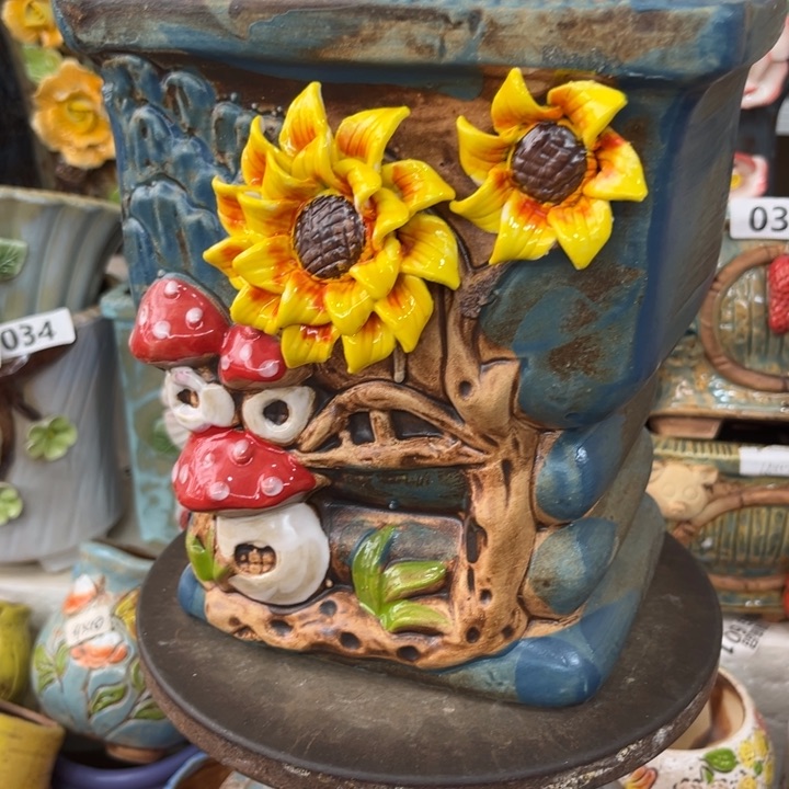 紫砂花盆粗陶材质多肉花盆