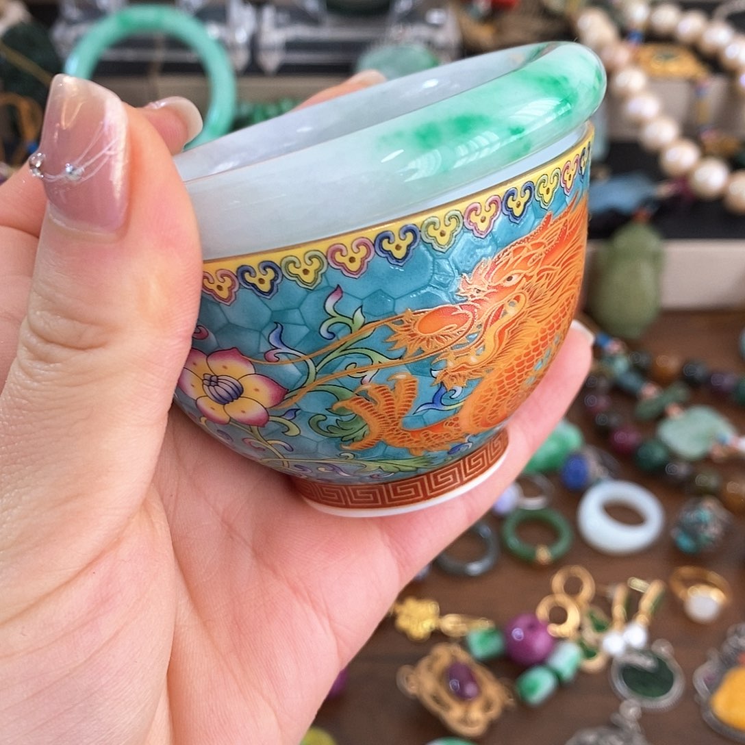 月***芽杯瓷器杯子漂亮漂亮