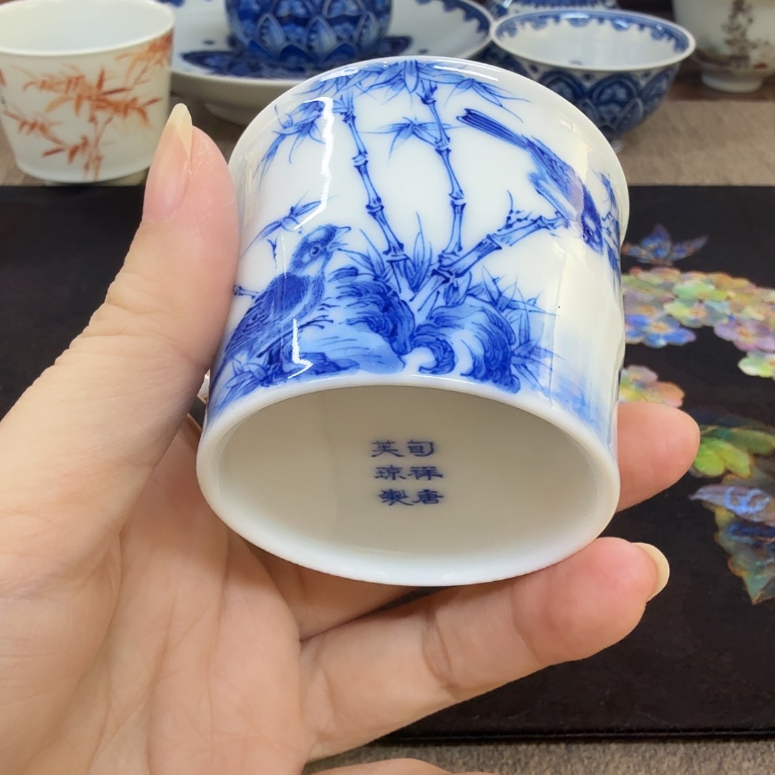 江*唐老师手绘花鸟主人杯