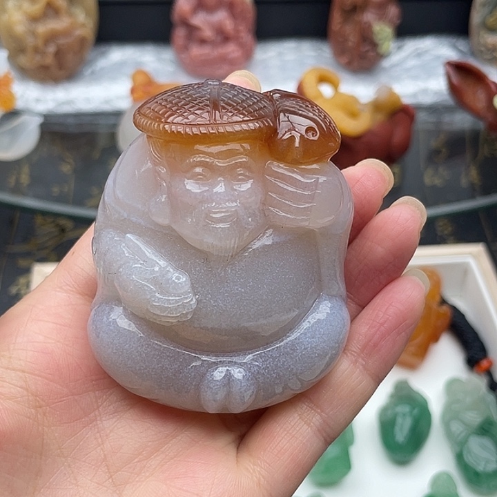 玛瑙/玉髓未镶嵌手把件