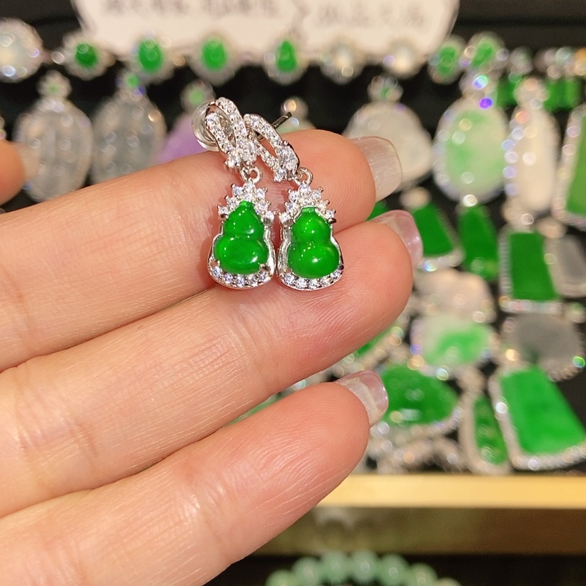 【闪购商品】未镶嵌翡翠耳饰海*天然翡翠